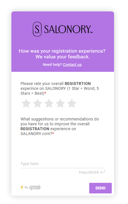 registration experience rating