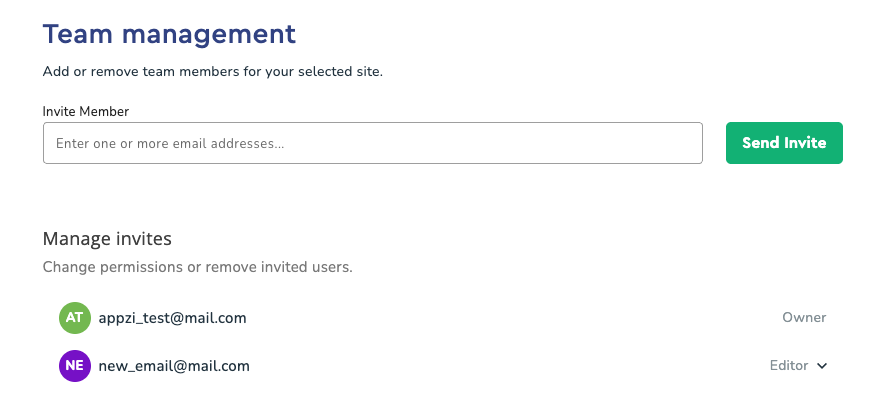 New email appears in team list
