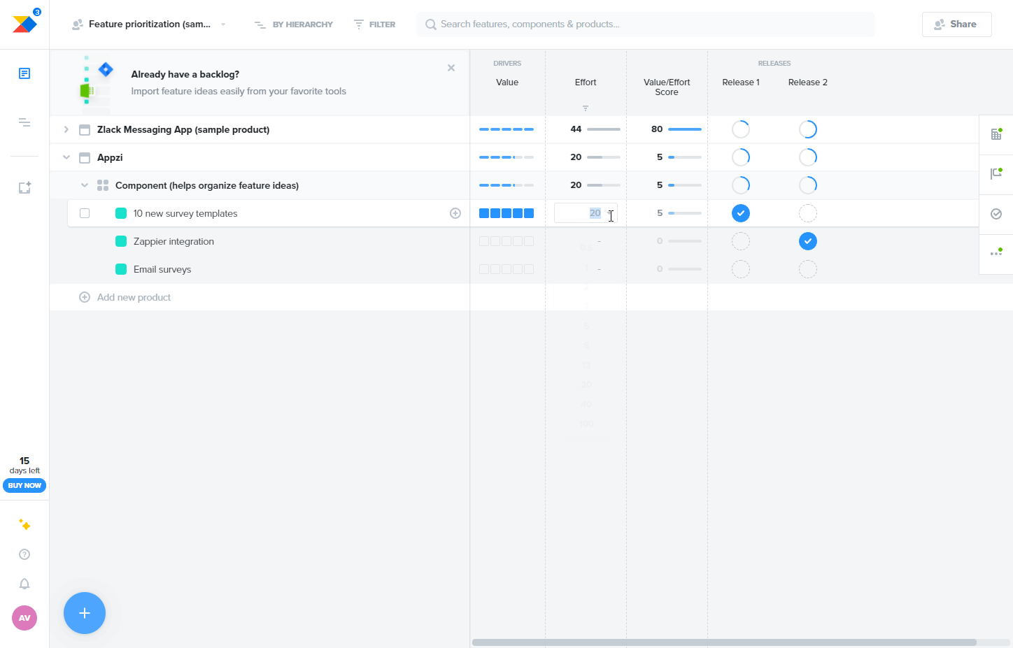 productboard interface